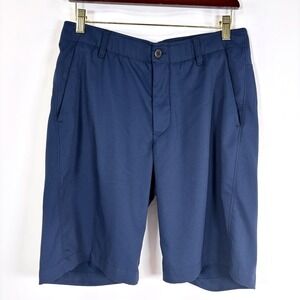 Under Armour Golf Shorts Navy Blue Herringbone Performance Mens 30 Stretch